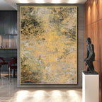 “Golden Hues Abstract” - Nature - Inspired Abstract Painting On Canvas PS0075