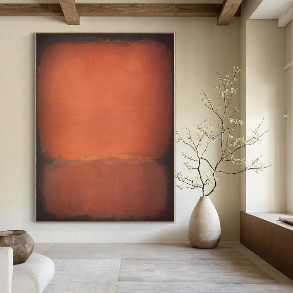 “Red - Black Abstract” - Abstract, Bold - Styled Painting On Canvas PT1613
