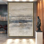 “Neutral Tones Textured Abstract” - Subtle Abstract Painting On Canvas PS0099