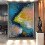 “Cosmic Abstract Burst” - Celestial Abstract Painting On Canvas PS0057