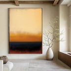 “Yellow - Brown - Black Gradient Abstract” - Color - Field Painting On Canvas PT1948