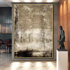 “Brown Textured Abstract” - Brown Abstract Textured Painting On Canvas PS0553