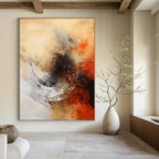 “Earthy Whirl” - Warm Tones & Circular Strokes Painting On Canvas DS121