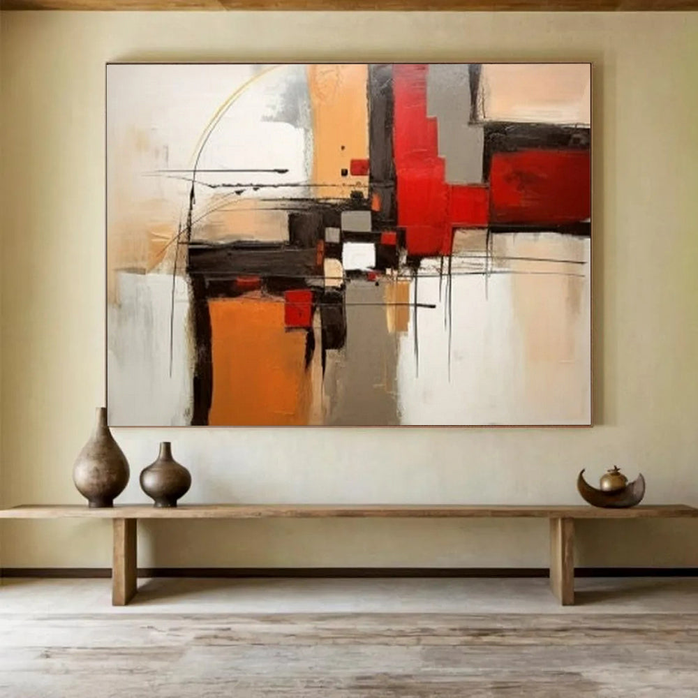 “Dynamic Geometric Abstraction” - Abstract Oil Painting on Canvas PT1508