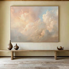 “Ethereal Cloudscape in Pastels” Landscape Painting On Canvas DKS209