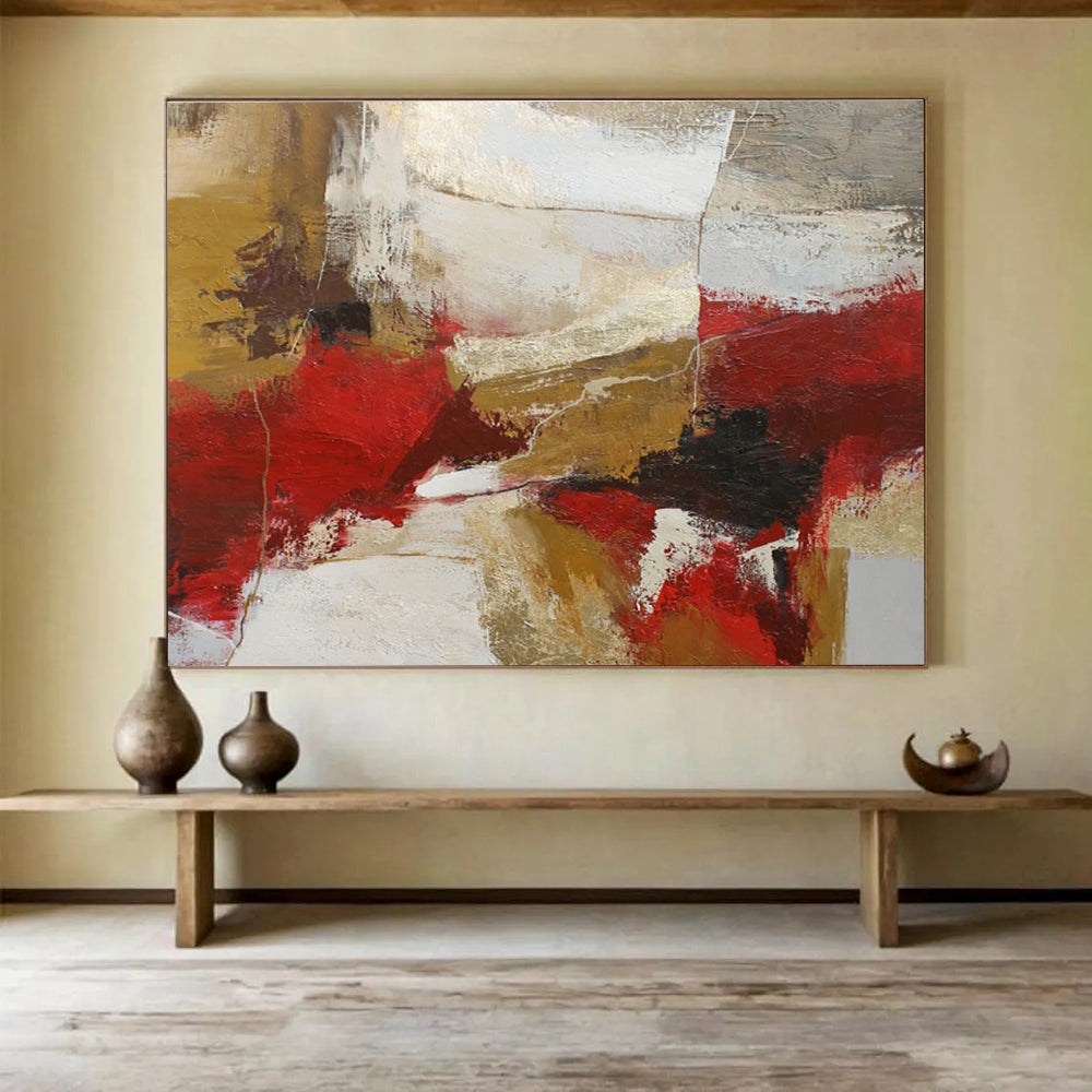 “Bold Color Block Abstraction” - Abstract Expressionist Painting On Canvas DKS506