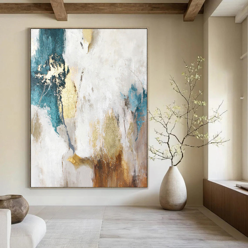 “Elegant Abstract with Gold Accents” - Abstract Luxury Painting On Canvas PT1924