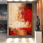 Warm Brown - Red Charm - Mainly Brown - Red and Off - White - Abstract Expressionism PS0774
