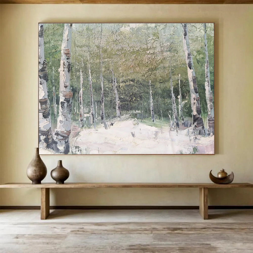 “Aspen Forest Landscape” - Landscape Painting, Great for Nature - Inspired Bedroom & Rustic Living Room DKS629