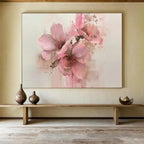 “Soft Pink Blossoms” - Impressionist Floral - Painting On Canvas PT1754