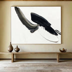 “Dual - Tone Bold Strokes” - Minimalist Oil Painting on Canvas DKS910