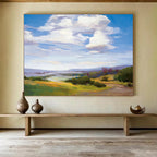 “Sunny Valley” - Impressionistic Landscape Painting On Canvas DKS434