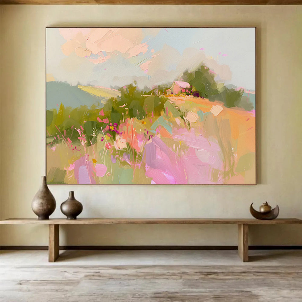 “Pastel Landscape Dream” Landscape Painting On Canvas DKS208