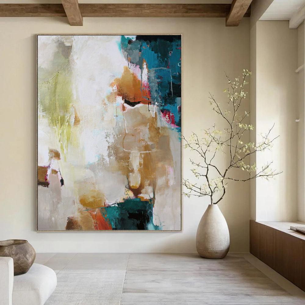 “Colorful Abstract Mix” - Vibrant Abstract Painting On Canvas PT1019