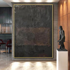“Dark Textured Abstract” - Mysterious Abstract Painting On Canvas PS0103