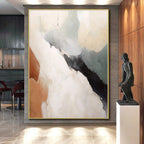 “Soft Color - Block Abstract with Textured Paint” - Impressionistic Abstract Painting On Canvas PS0282