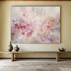 “Blush - Toned Floral Burst” - Floral Painting On Canvas DKS533