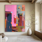 “Vibrant Color Blocks” - Cubist - Inspired Painting On Canvas DS050