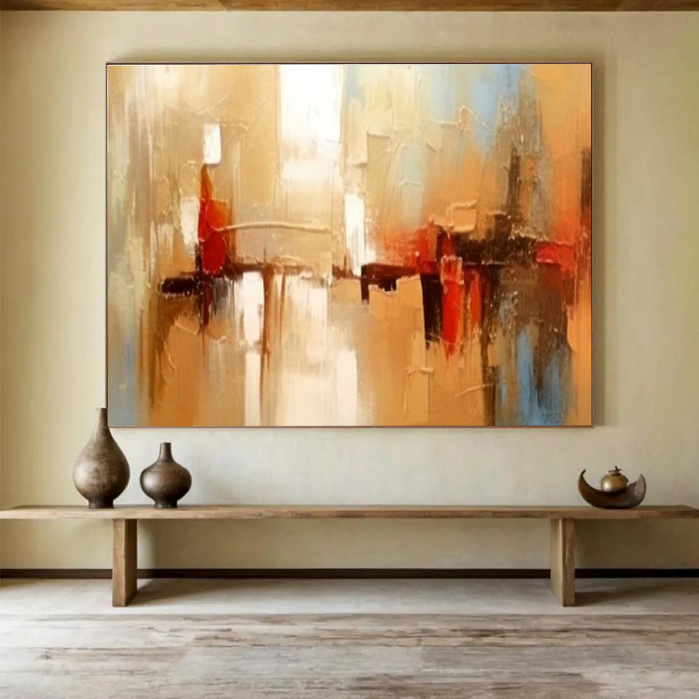 “Warm - Tone Urban Abstract” Abstract Painting On Canvas DKS278