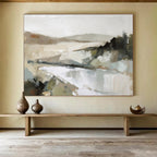“Neutral - Toned Abstract Landscape” Landscape - Inspired Abstract Painting On Canvas DKS238