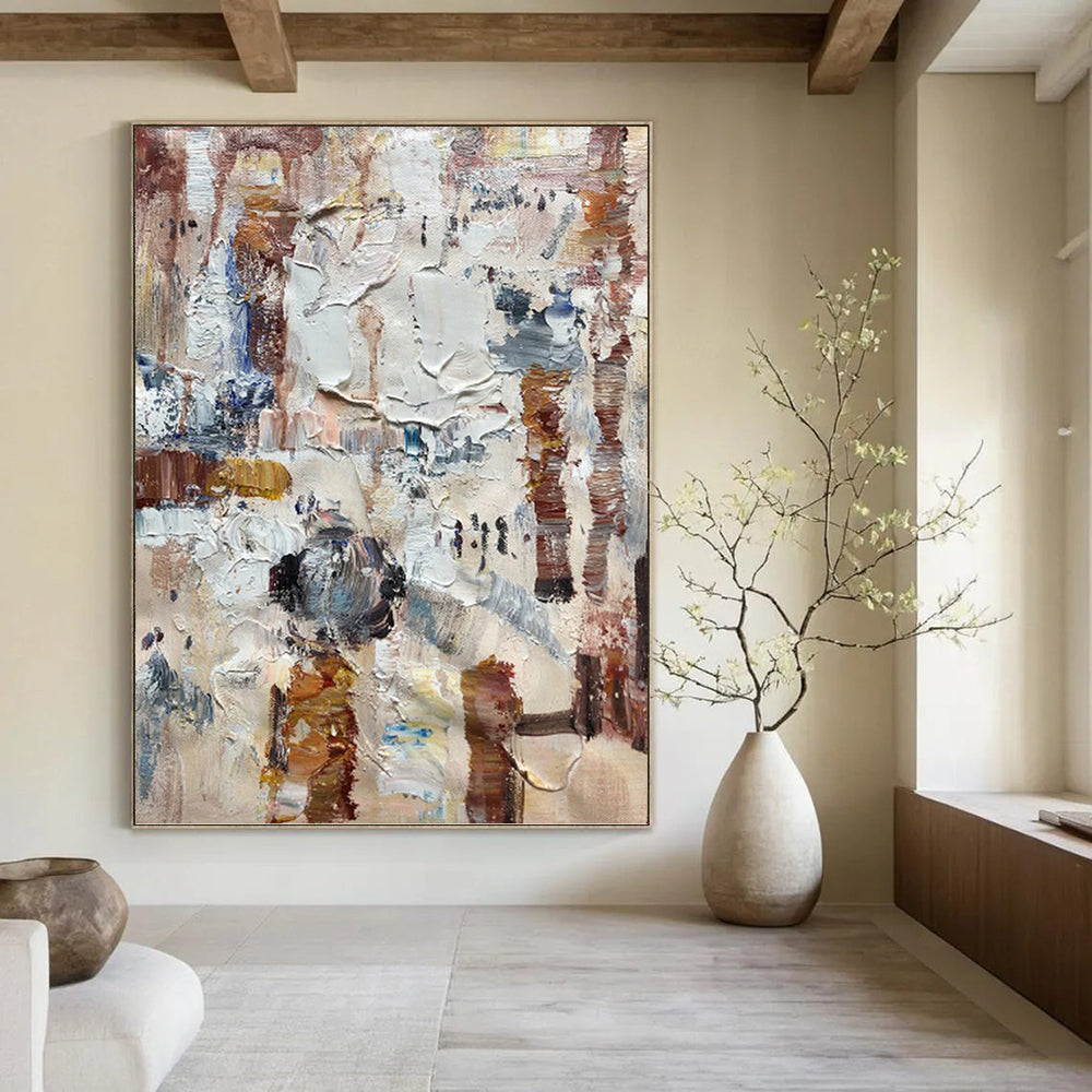 “Colorful Textured Abstract” - Abstract Expressionist Painting On Canvas PT1302