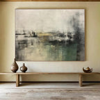 Muted Tones and Subtle Layers - Atmospheric Abstract Painting On Canvas DKS319