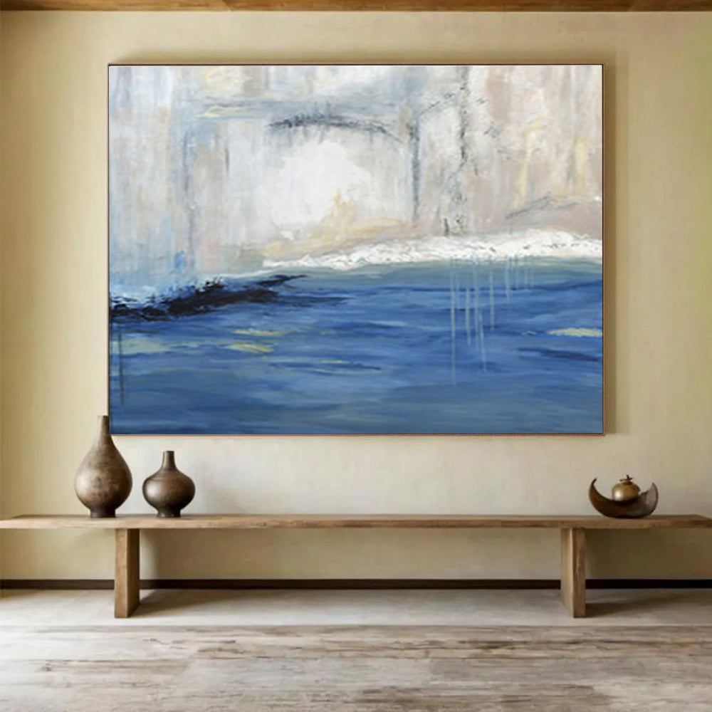“Waterfall Abstract” - Nature - inspired Landscape Painting On Canvas DKS402
