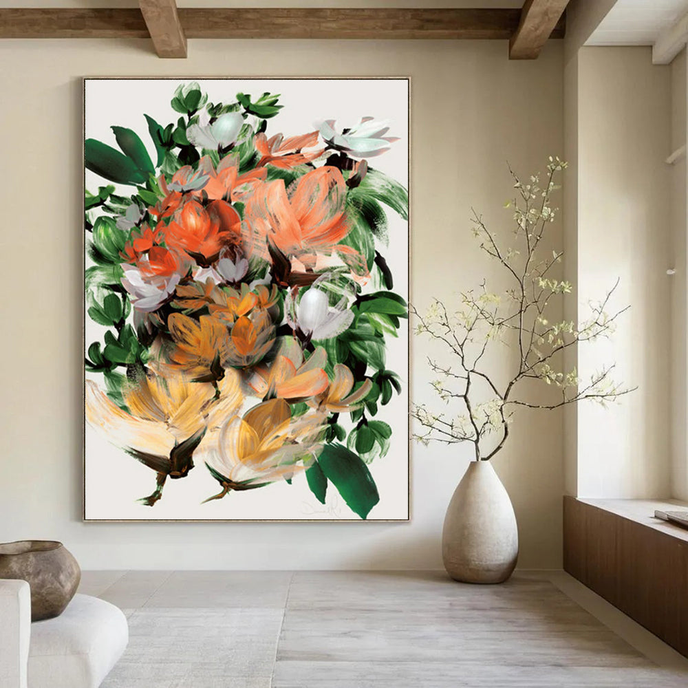 “Vibrant Floral Bouquet” - Bold Colors with Expressive Brushstrokes Painting On Canvas DS217