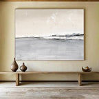 “Monochrome Coastal Horizon” Landscape Painting On Canvas DKS245