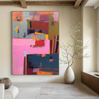 “Vibrant Color Blocks” - Cubist - Inspired Painting On Canvas DS032
