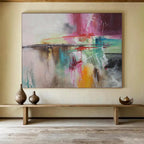 “Colorful Abstract Fusion” - Abstract, Expressive - Styled Painting On Canvas DKS006