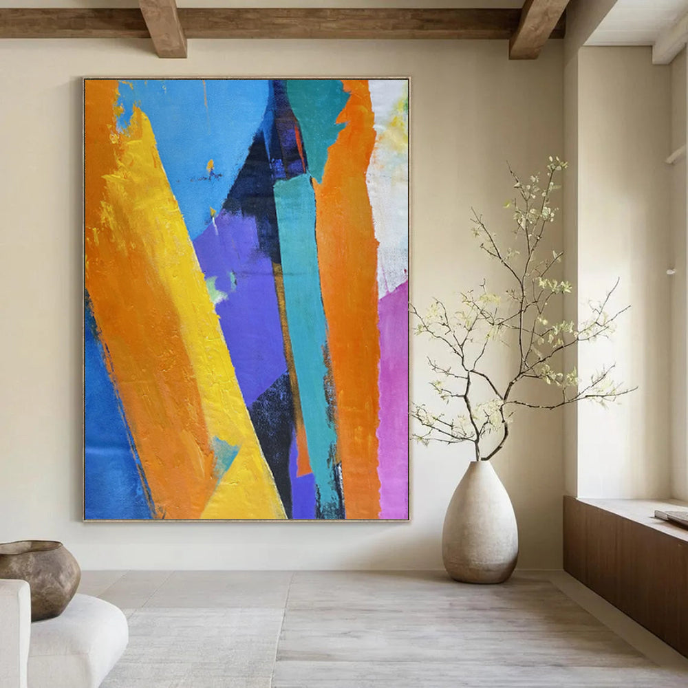 “Color Block Abstract” - Abstract Expressionist Painting On Canvas PT1343