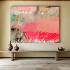 “Blush - Toned Abstract Fusion” Abstract Painting On Canvas DKS206