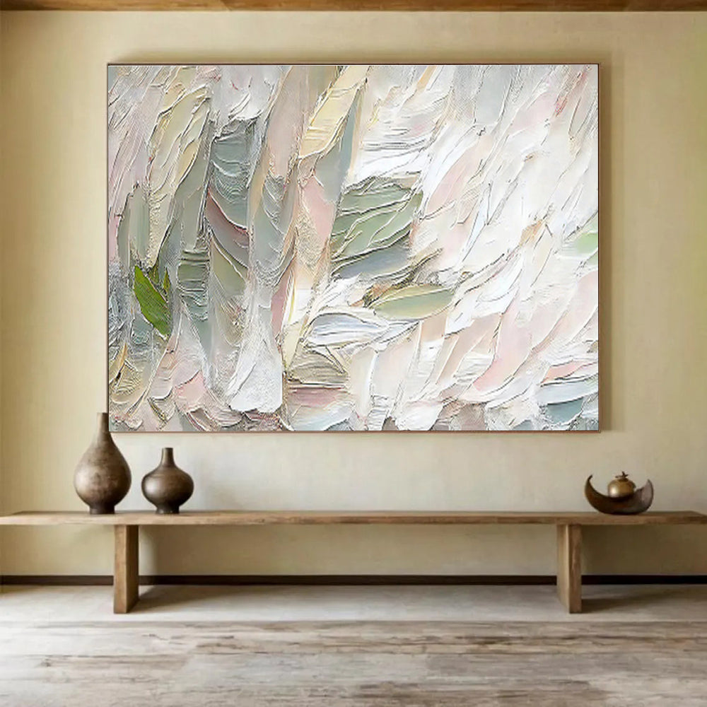 “Teal, Gold, and Pink Abstract Fusion” Abstract Painting On Canvas DKS261