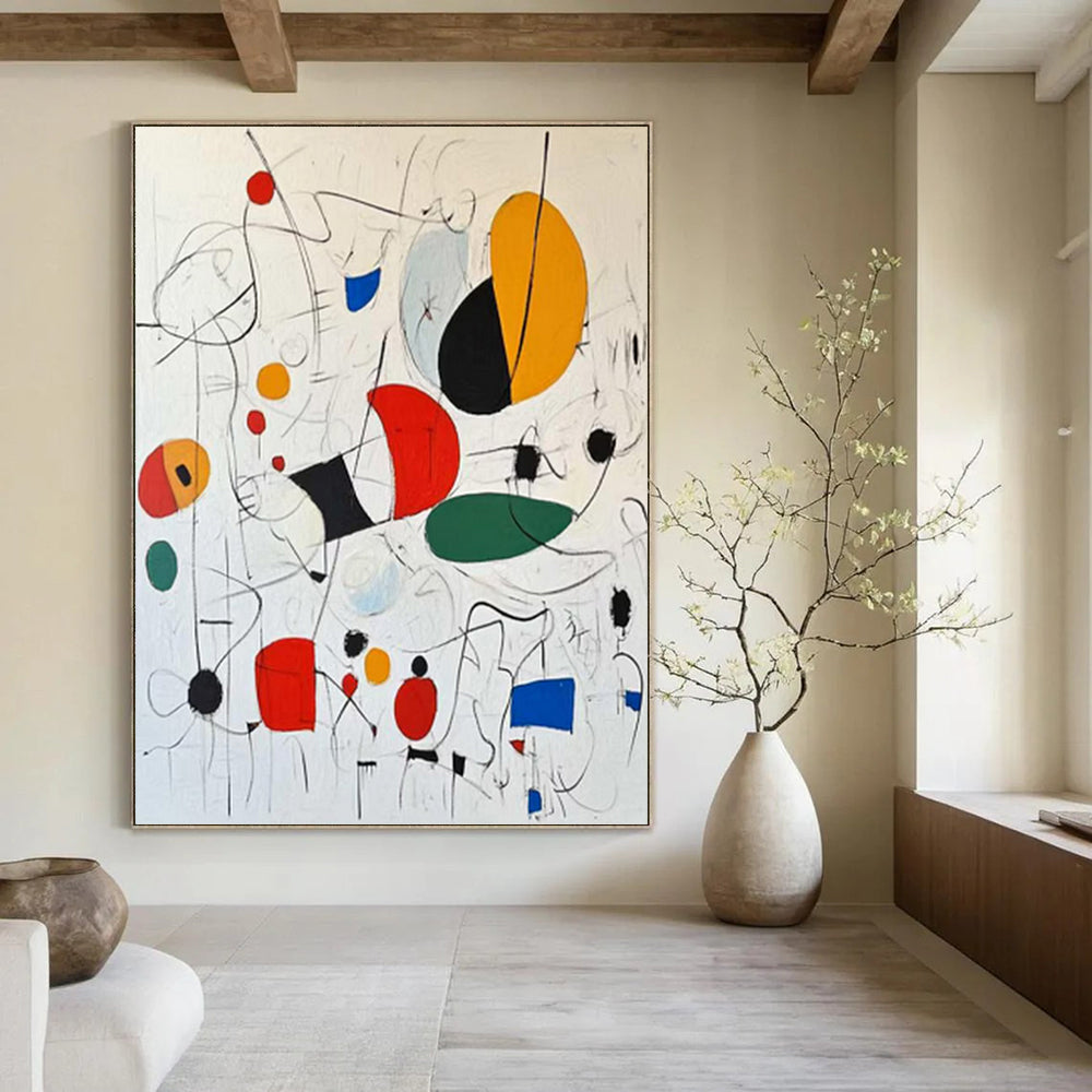 “Colorful Abstract Forms” - Abstract Expressionist Painting On Canvas PT1184