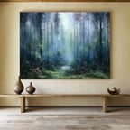 “Misty Forest Landscape” - Realistic Oil Landscape Painting On Canvas DKS869