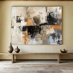 “Neutral Tones & Abstract Shapes” - Abstract Expressionist - Painting On Canvas PT1717