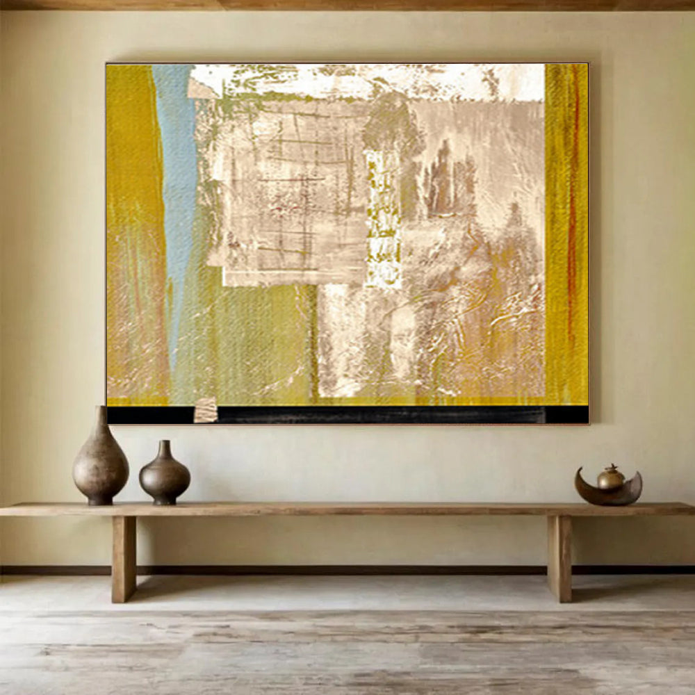 “Earthy Tones Abstract” - Rustic Abstract Painting On Canvas DKS393