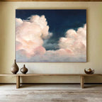 “Pink Clouds in Dark Sky” Landscape Painting On Canvas DKS185