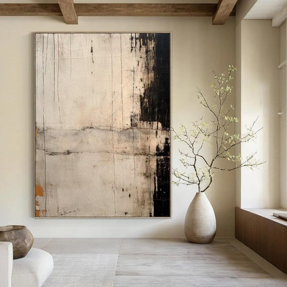 Textured Neutral Background with Subtle Accents "Subtle Textures" Abstract Painting On Canvas PS1209