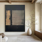 “Black & Grey Textured Abstract” - Subtle Abstract Painting On Canvas DS307