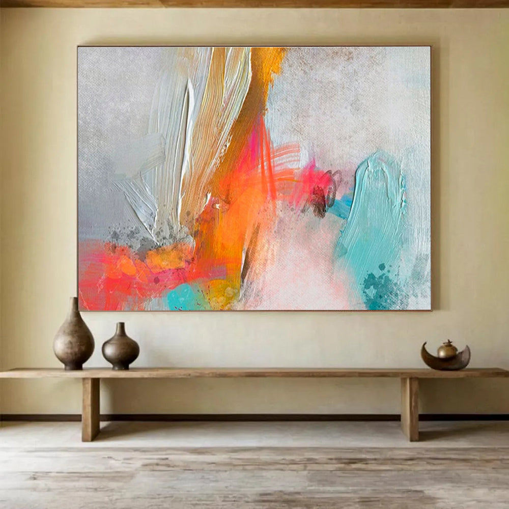 “Colorful Textured Abstract” Abstract Painting On Canvas DKS207
