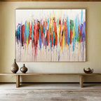 “Color - Drip Abstract” - Vibrant Abstract Painting On Canvas PT211