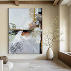 “Textured Abstract Layers” - Mixed - Media Abstract Painting On Canvas DS047