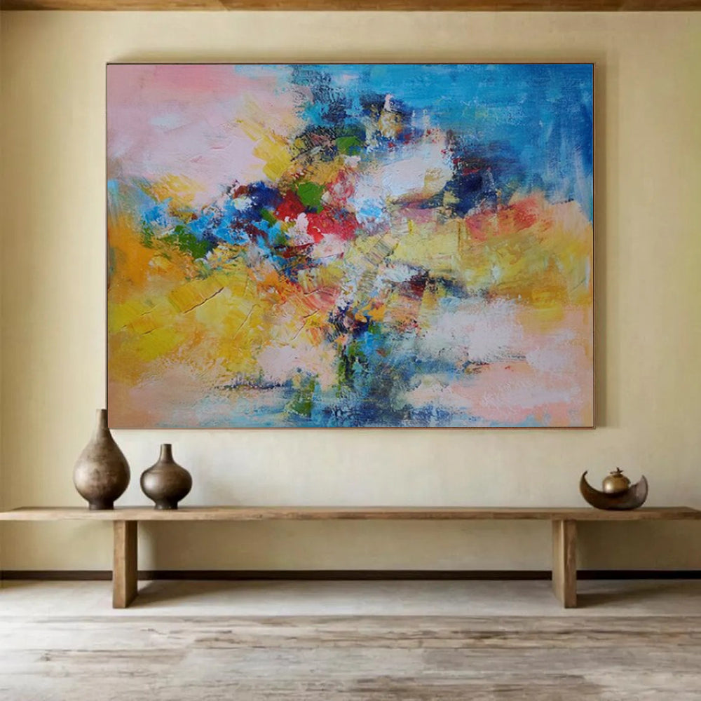 “Abstract Colorful Bouquet” - Abstract Floral - Painting On Canvas PT1740