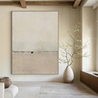 “Subtle Abstract in Beige & Gray” - Abstract - Inspired Minimalist Painting On Canvas PT1420