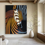 “Color - Revamped Zebra Profile” Painting On Canvas PT1447