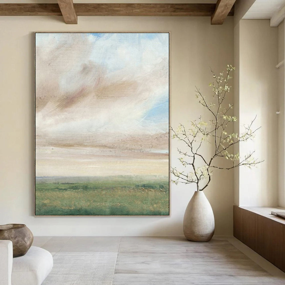 Pastoral Sky, Watercolor Minimalist, Constable - Inspired, Painting On Canvas PT2117