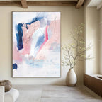 “Minimalist Black Strokes” - Bold Dark Hues on White Canvas Painting On Canvas DS155