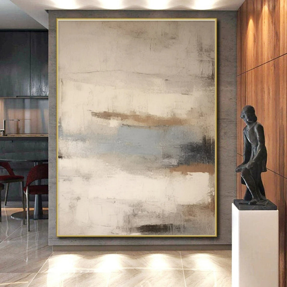 “Soft Neutral Blends” - Neutral Tones Abstract Minimalist Painting On Canvas PS0705